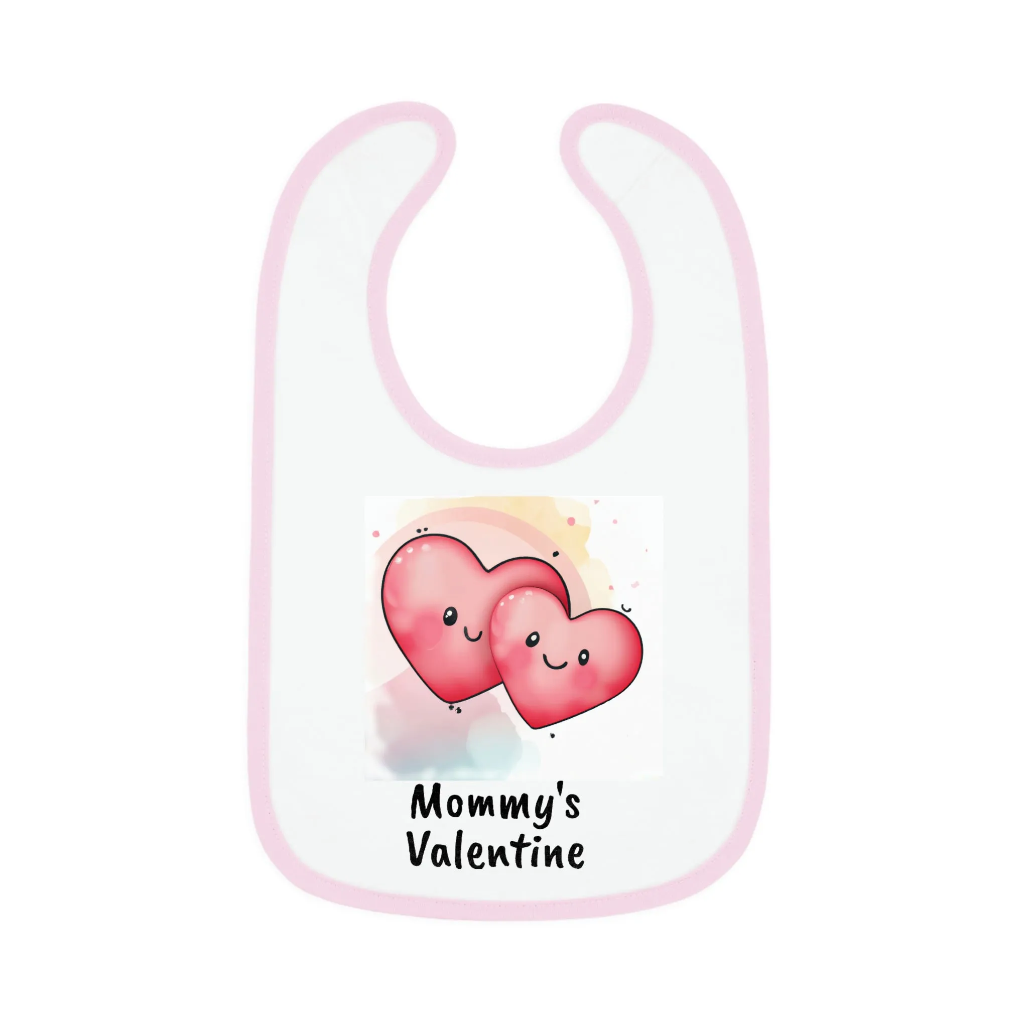 Valentine's "Mommy's Valentine" II Baby Contrast Trim Jersey Bib