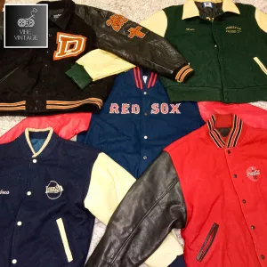 VINTAGE BASEBALL STADIUM VARSITY JACKETS - 5 PCS