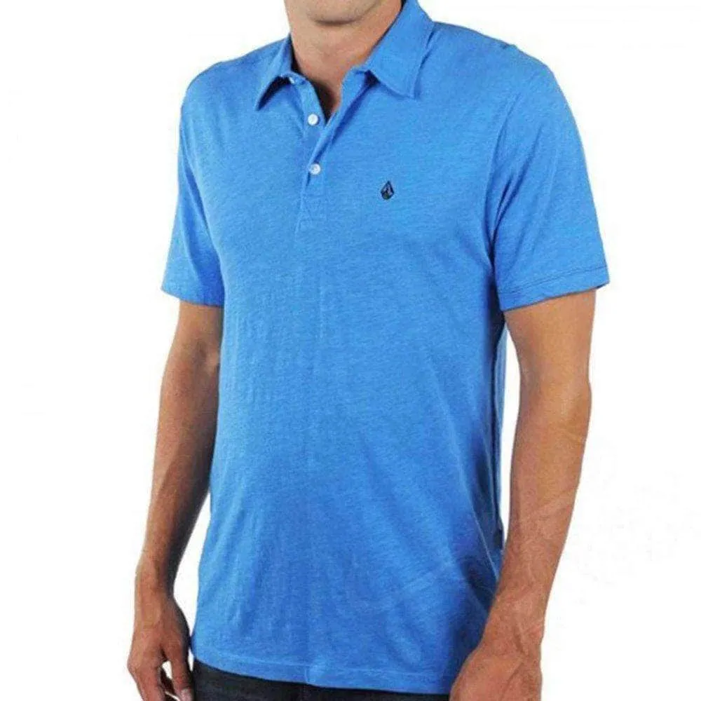 Volcom Boys Bang Out Slub Kids Polo Shirt - Regatta Blue