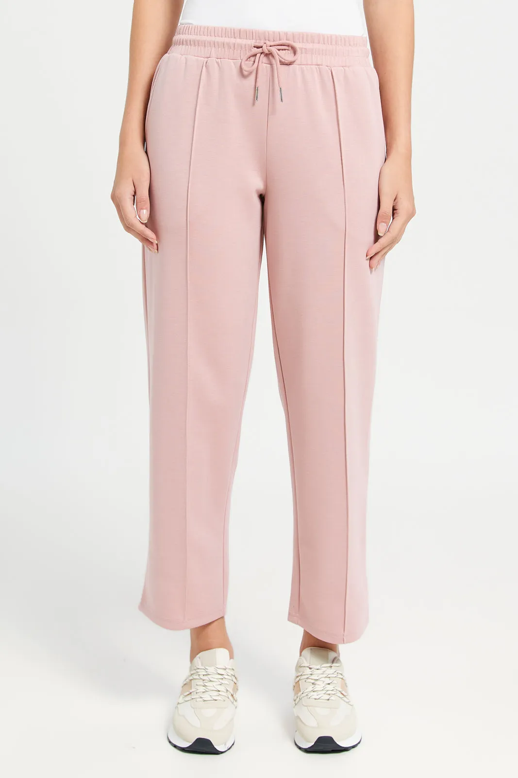 Women Beige Track Pants