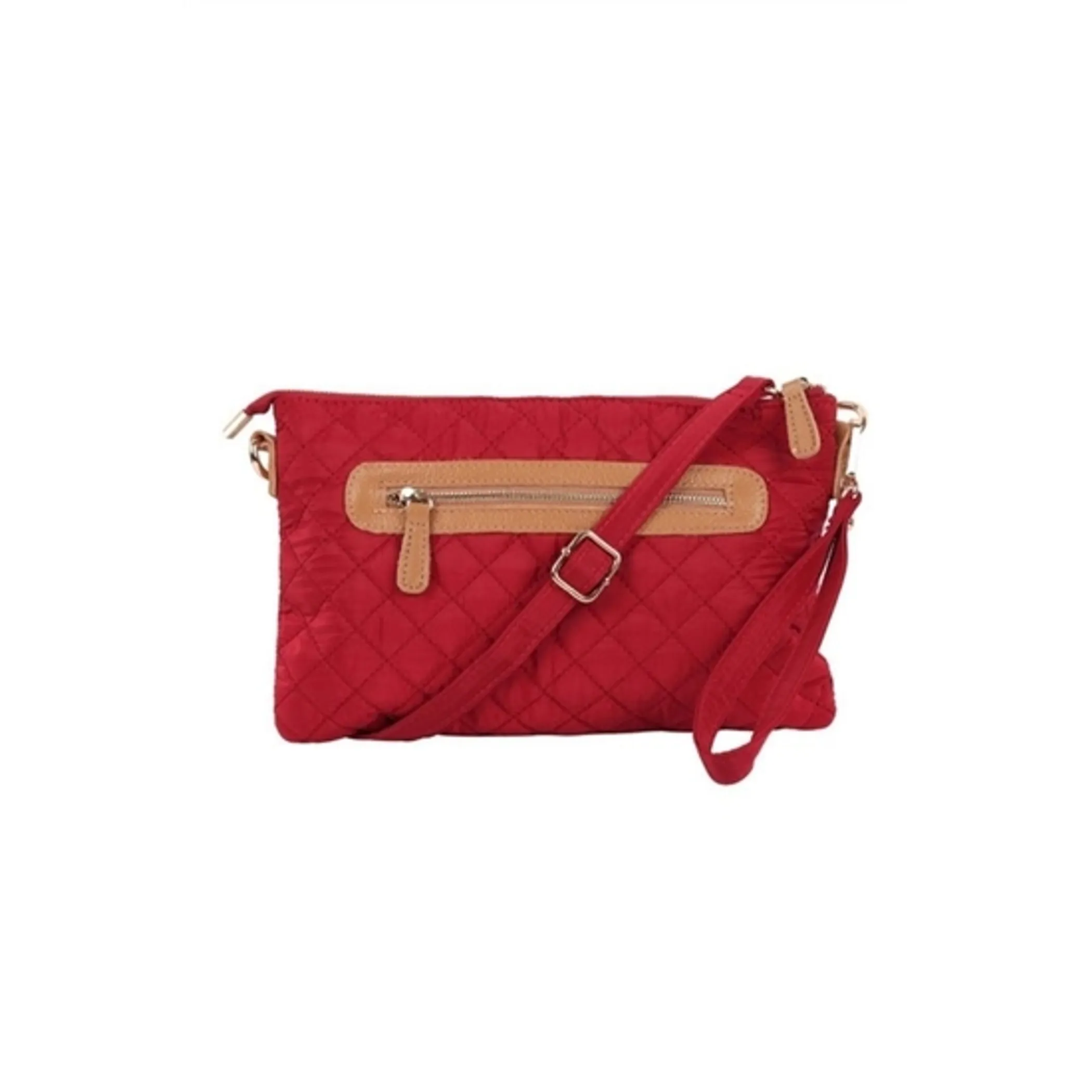 Women'S Diamond Quilted Crossbody Wristlet Bag