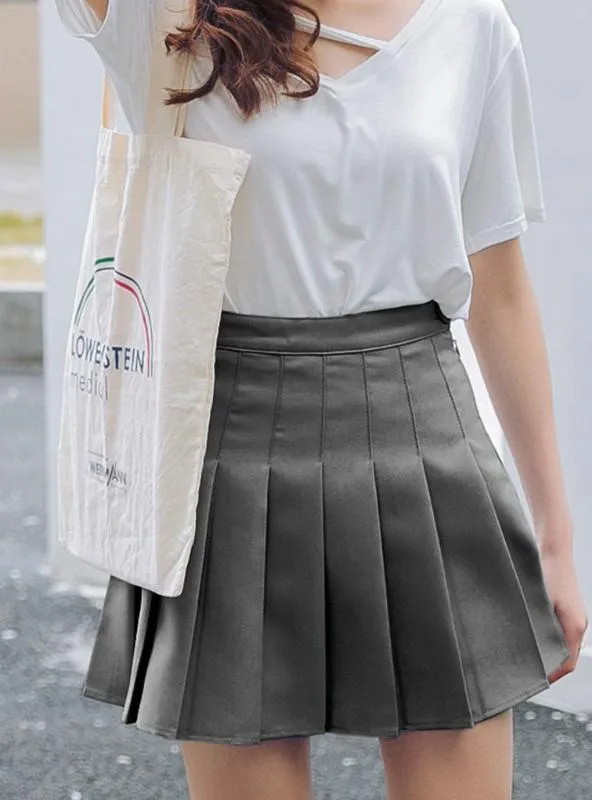 WOMEN'S FASHION SLIM WAIST CASUAL TENNIS SKIRTS