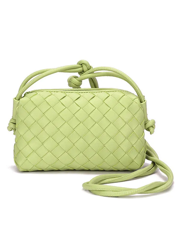 Woven Zipper Bags Crossbody Bags