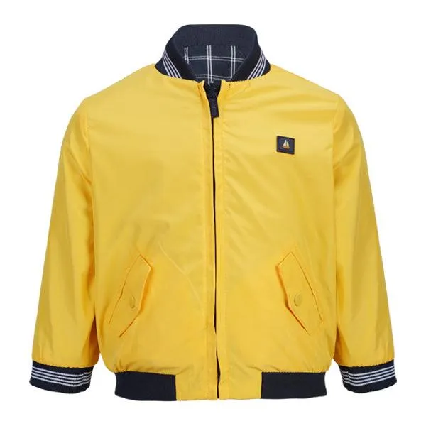 YELLOW/NAVY REVERSIBLE WIND BREAKER BOYS JACKET